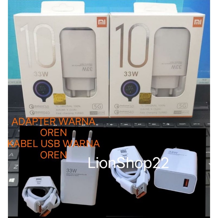 Charger Original 100% Fast Turbo USB Oren  Xiaomi Redmi Note 9Pro Redmi Note 10 Redmi Note 11 Redmi 