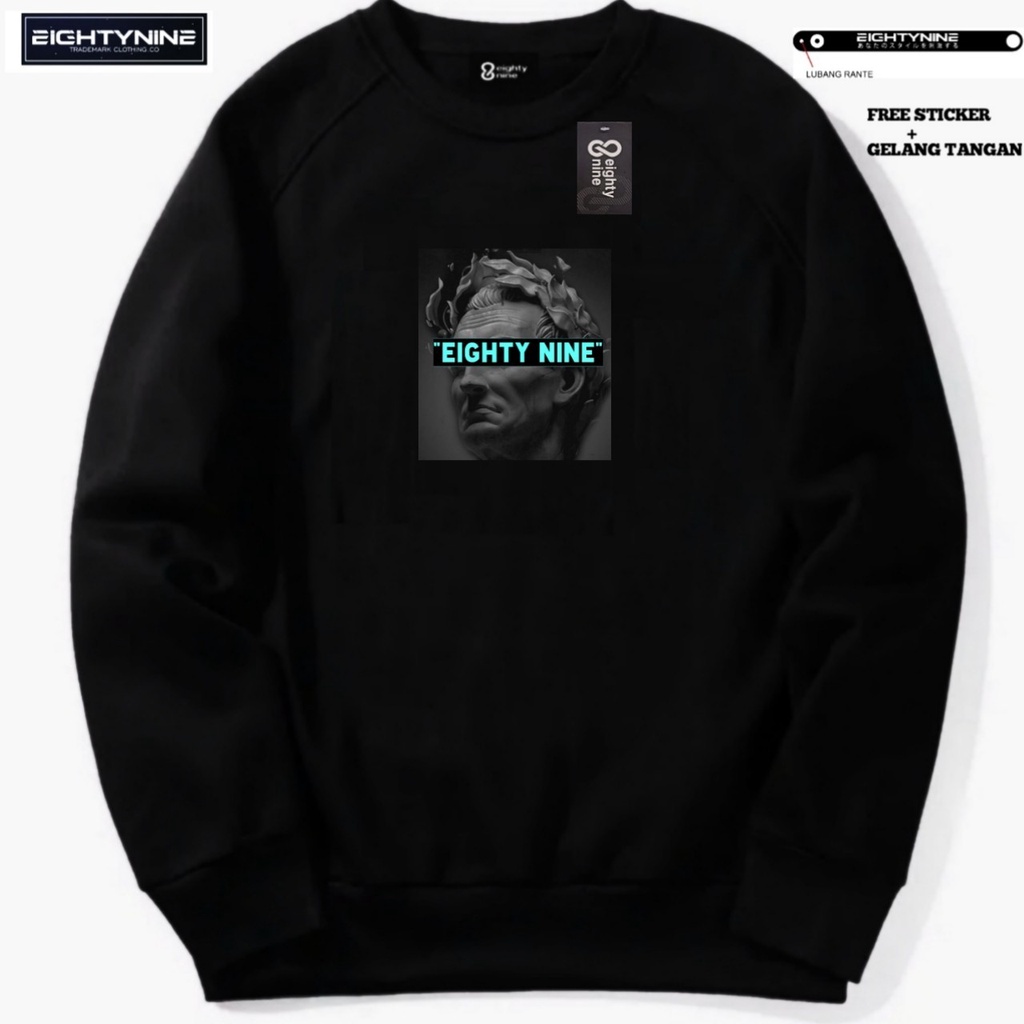 Switer Pria Swater Crewneck Cowo Bahajoo Warna Abu Misty Black Suiter Terbaru Sablon Simpel The Best Way Oblong Murah Distro Sweater