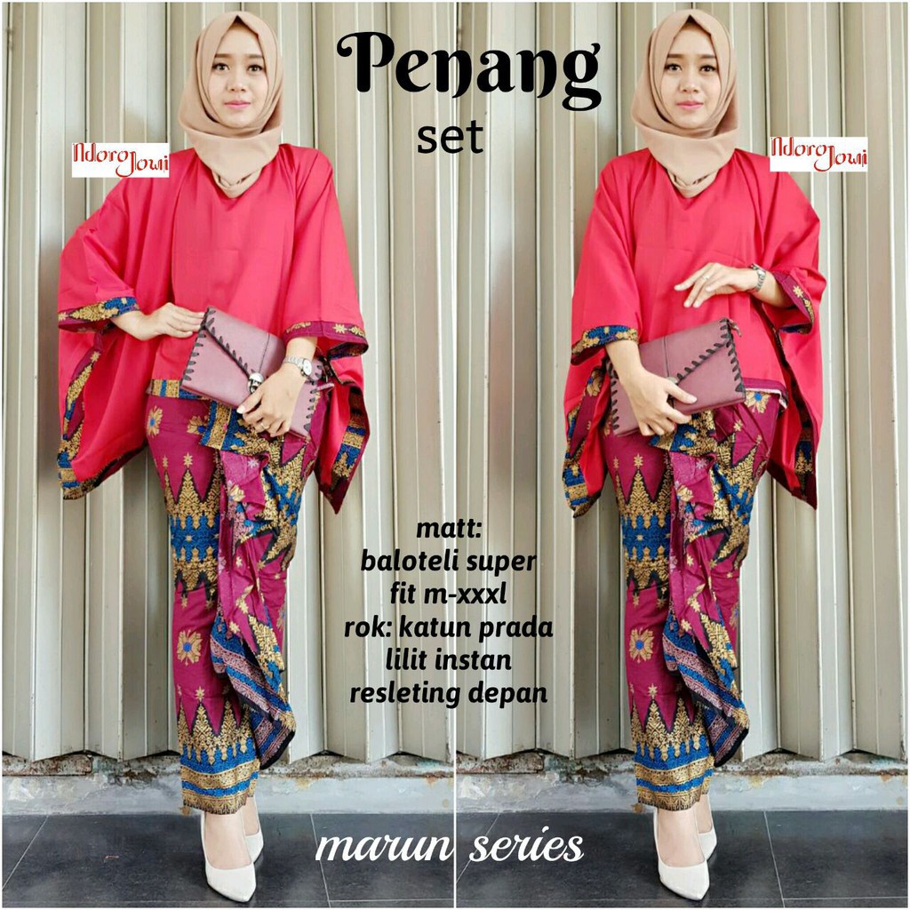 Zola Batik Batik Wanita Batwing Penang
