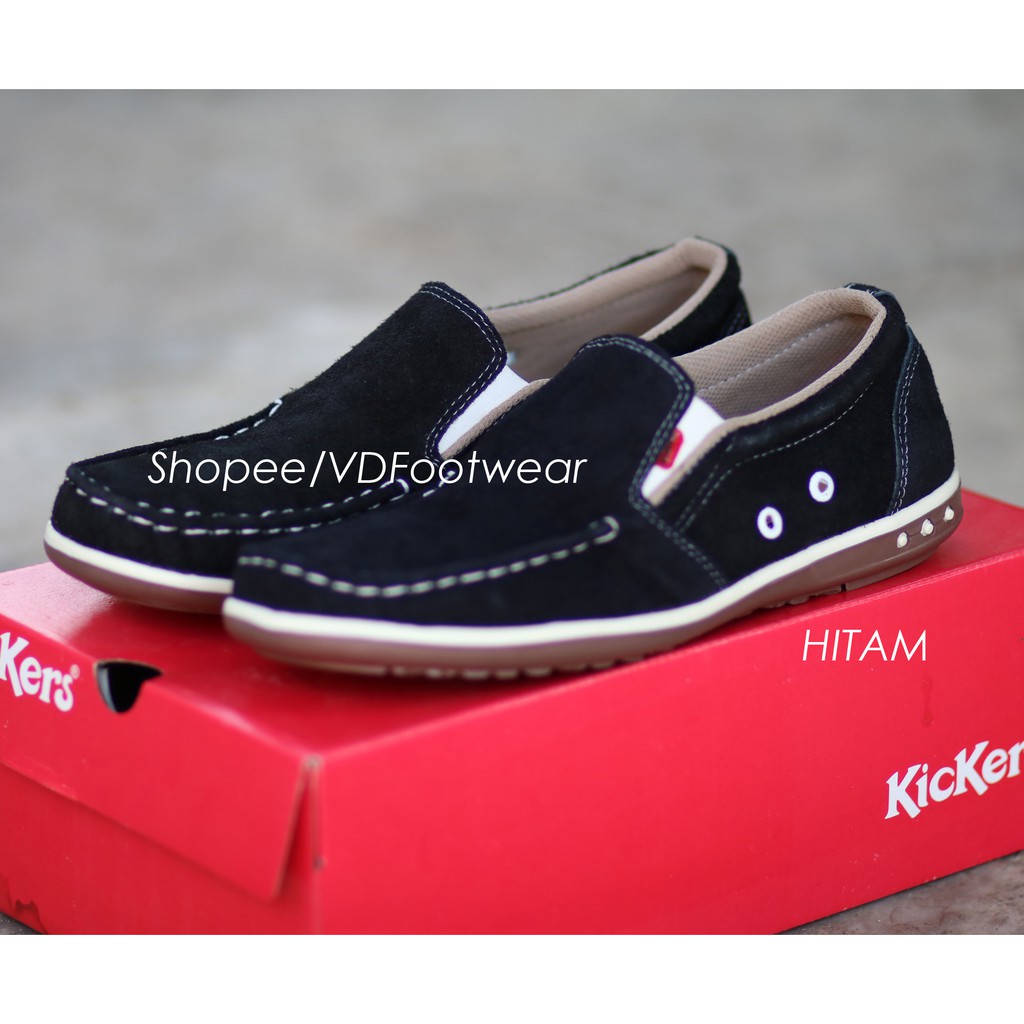  Sepatu  Kickers Slop Pria  Suede Slip On Termurah Shopee  