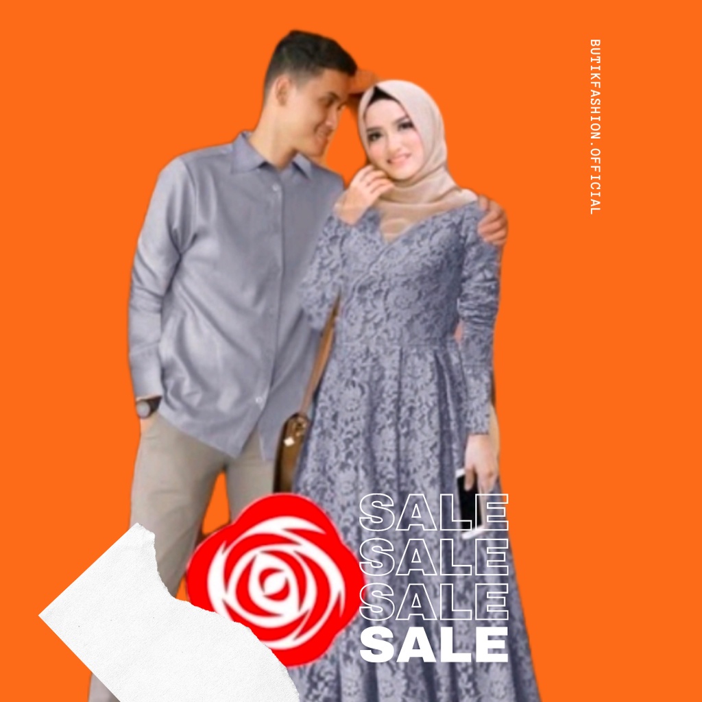 COD - Arra Busana Muslim Lebaran Sarimbit Keluarga Terbaru Couple Ayah Ibu dan Anak Series Rayyan Pr