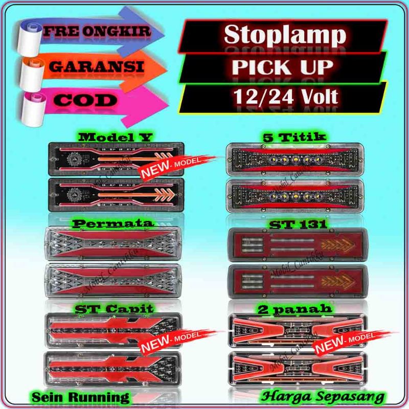 Lampu Variasi Led Stoplamp Rem Stop lamp Sein Running Mobil Pick Up Carry Granmax Canter 12 Volt / 2