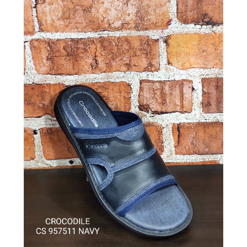 sandal cowok , sandal pria , sandal kulit CROCODILE original