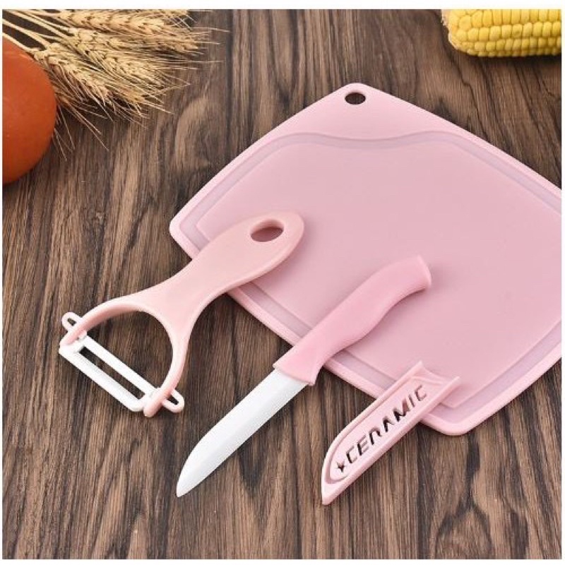 ✨NAGIHI✨ PISAU SET KERAMIK 3IN1 TALENAN PEELER BUAH ceramic fruit Knife Alat Dapur Kupas Sayur Kitchen