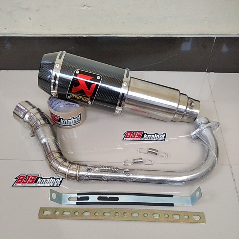 Knalpot akrapovic Nmax Aerox 155 Vario Beat street Scoopy new Xride mio soul Adv pcx Genio-Crbon-mio sprty/smil