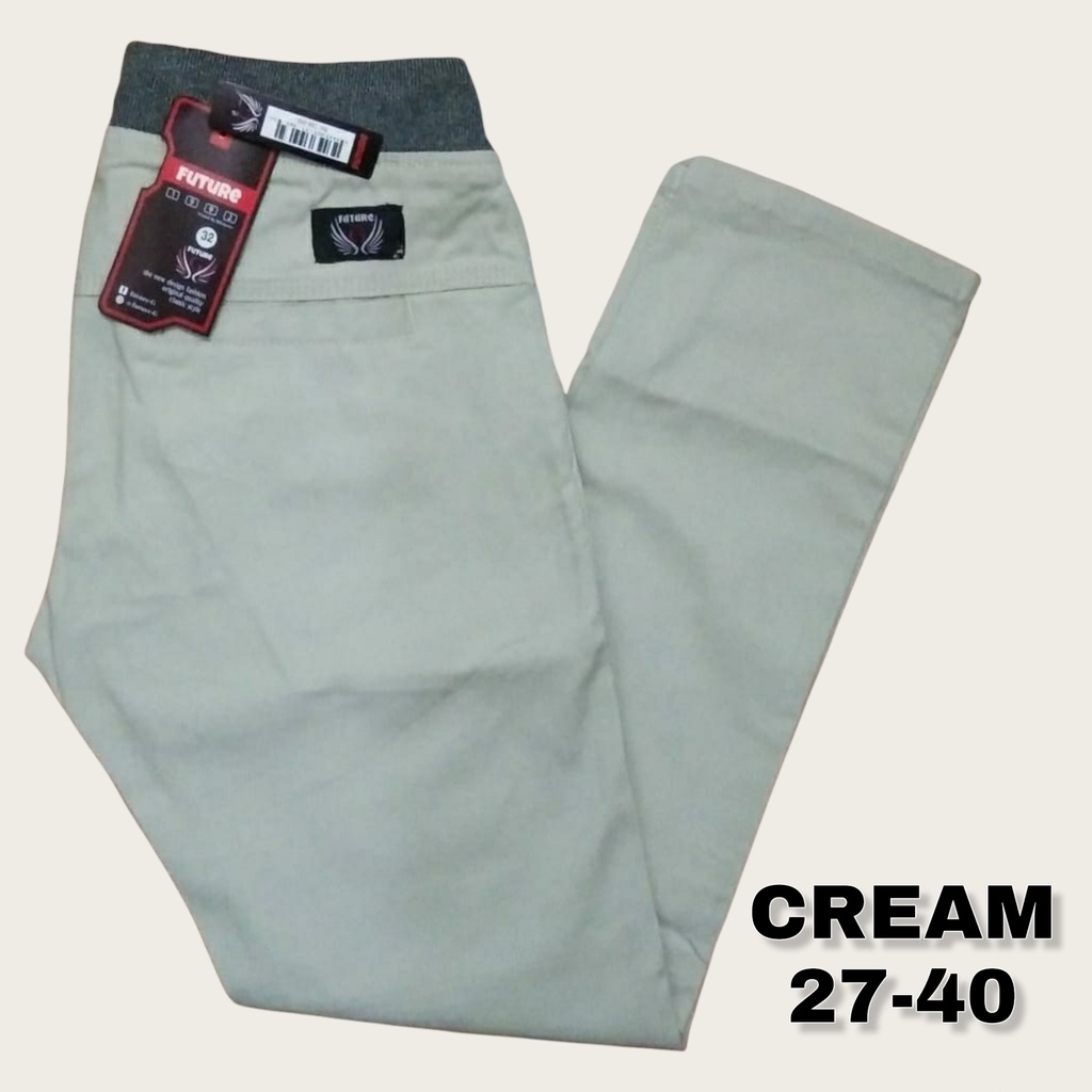 CELANA PANJANG PRIA CHINO CREAM KUALITAS BAGUS BAHAN TEBAL