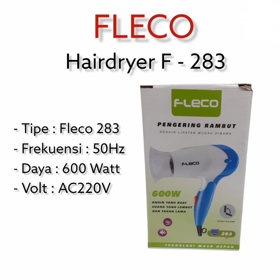 Hair Dryer Fleco F283 / Alat Pengering Rambut