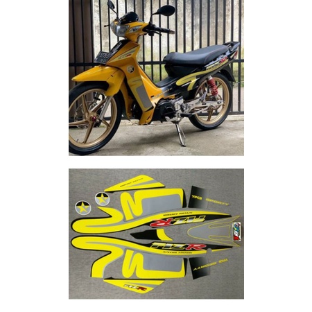 STIKER STRIPING LIS YAMAHA FIZ R CALTEX KUNING