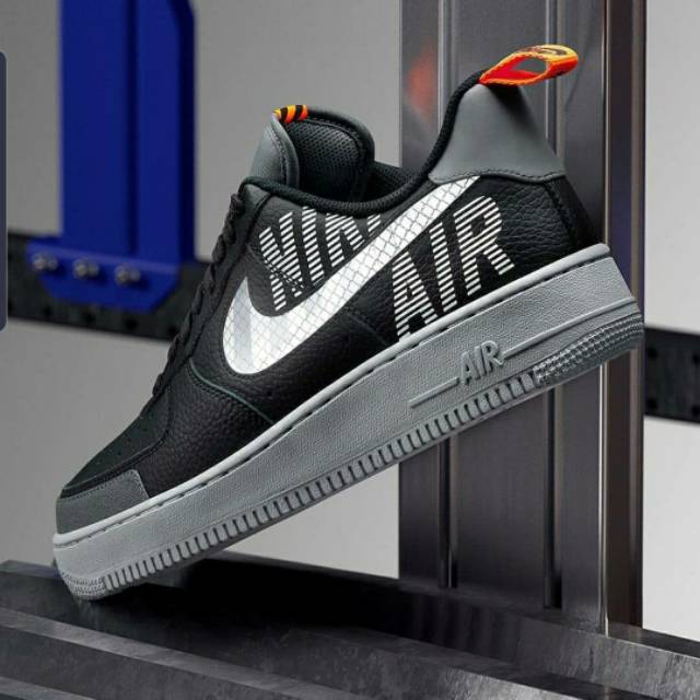 Nike air force 1 under construction black