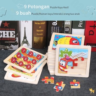 Halo Baby Store puzzle kayu anak mainan edukasi puzzle motif hewan lucu