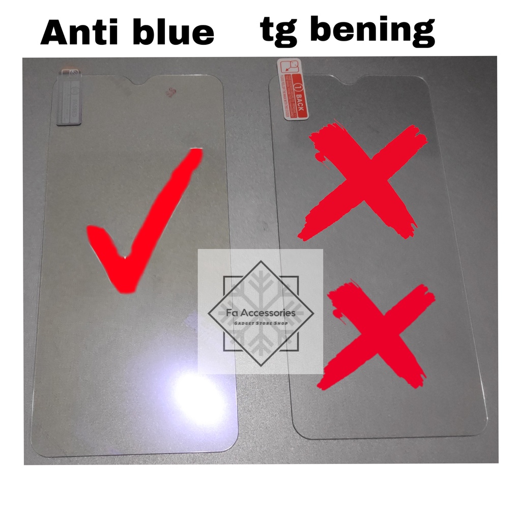 FA Tempered glass blue TECNO SPARK 7 7NFC 8 8C 8P 8T GO 2019 2020 2021 2022  C P T NFC antiradiasi blue light screen protector