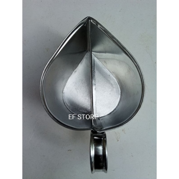 Cetakan kue cucur pelangi / cetakan kue cucur dua warna aluminium murah