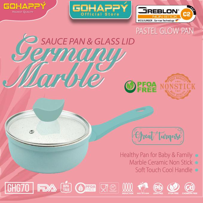 Panci Susu Sauce Pan Germany Marble Gohappy 16cm GHG70 Tosca Glow Pan