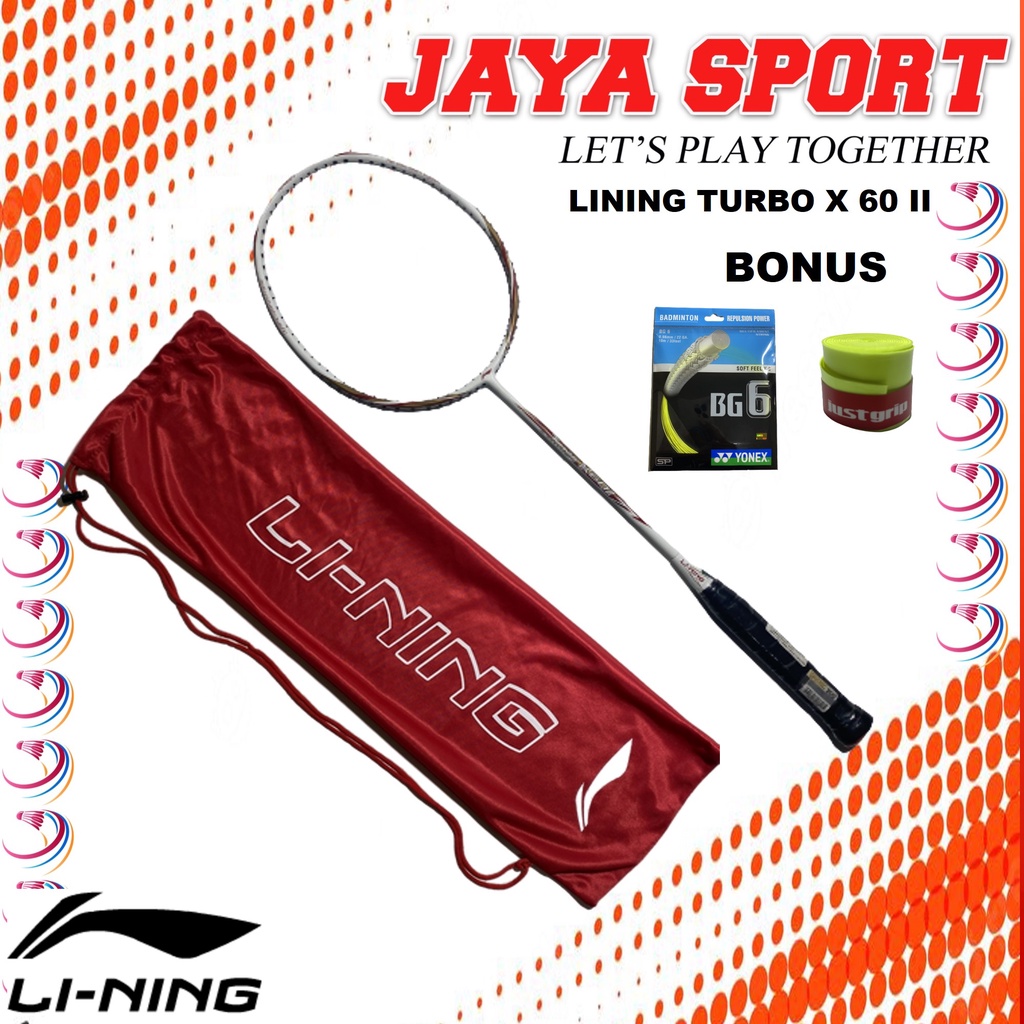 Raket Badminton Lining Turbo x 60 III  Raket Bulutangkis Reket Badminton Reket Bulu Tangkis
