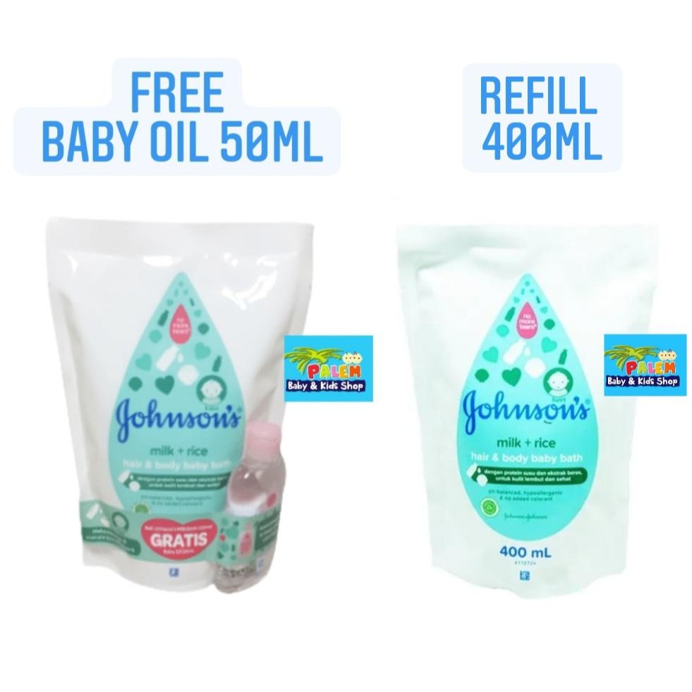 johnsons baby bath milk &amp; rice refill 400ml free lunch box 0267