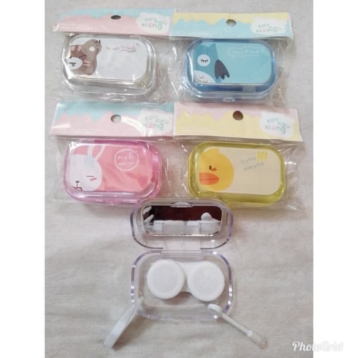 Kotak Penyimpanan Kontak Lensa Kartun Tempat Softlens Case Box