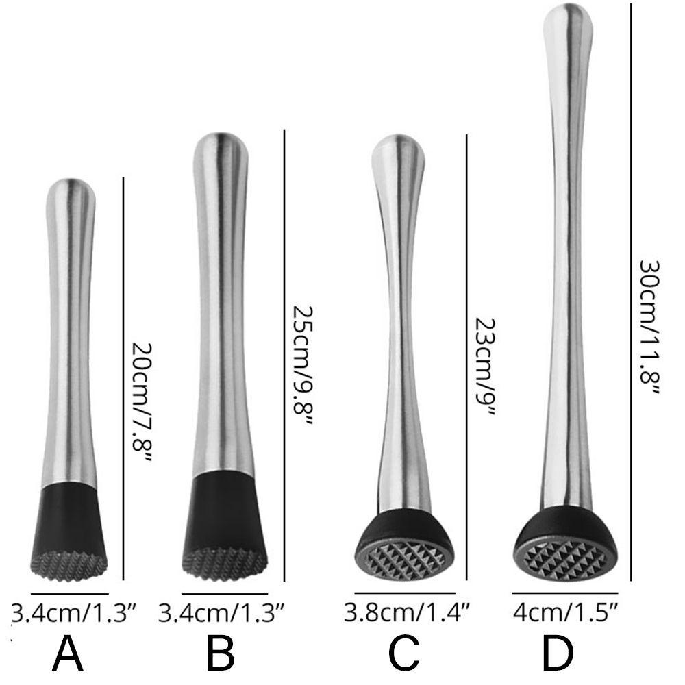 [Elegan] Cocktail Muddlers Bartenders Stainless Steel Palu Anggur Minuman Berbasis Buah Aksesoris Bar Dapur Rumah