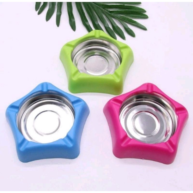 1 PCS ASBAK WARNA/ASBAK BINTANG WARNA/ASBAK WARNA TENGAH STAINLESS