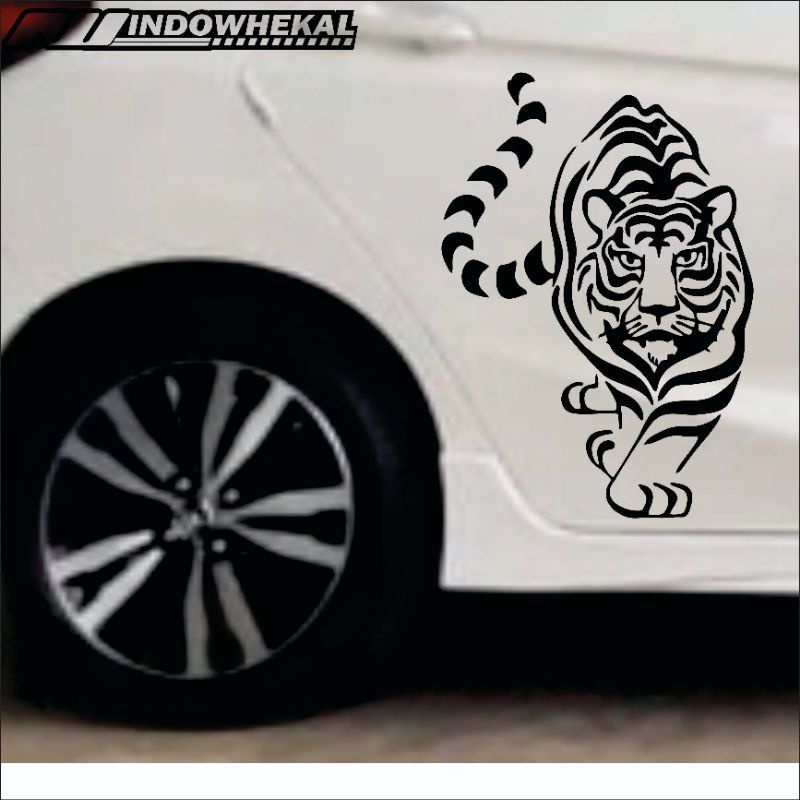 STICKER CUTTING HARIMAU MACAN UNTUK KAP/BODI MOBIL