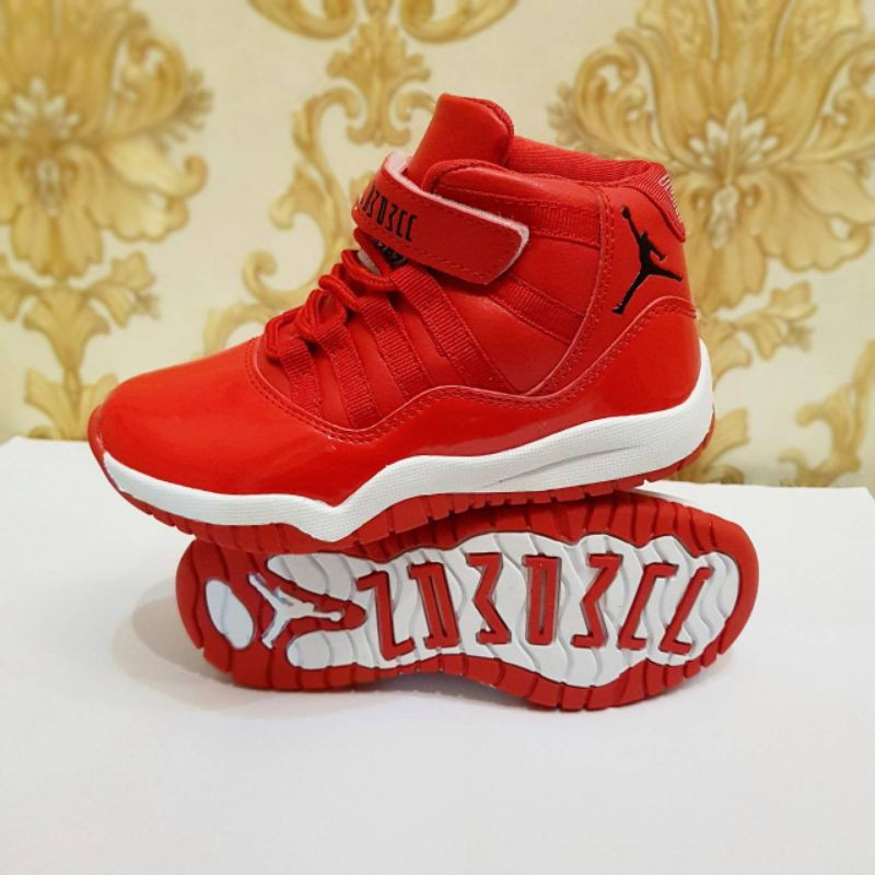 SEPATU JORDAN 11 ANAK PREMIUM HIGH QUALITY SEPATU JORDAN KIDS MERAH