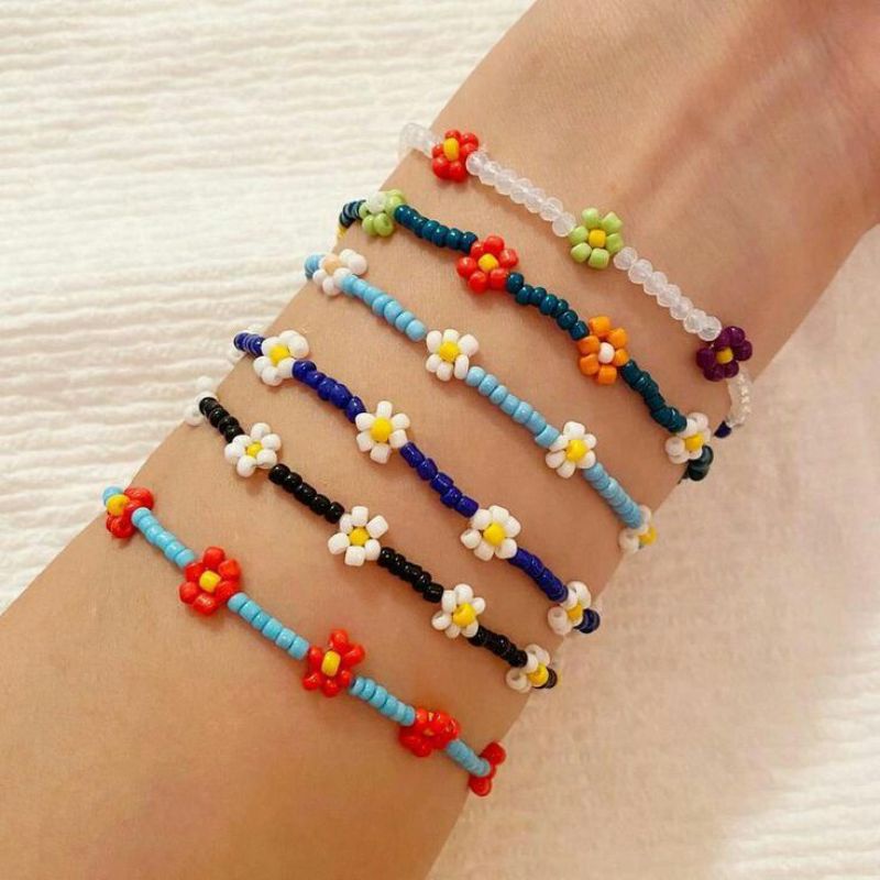 [PROMO PART 2] Bracelet daisy/Gelang korea/Style Idol K-pop/Beads