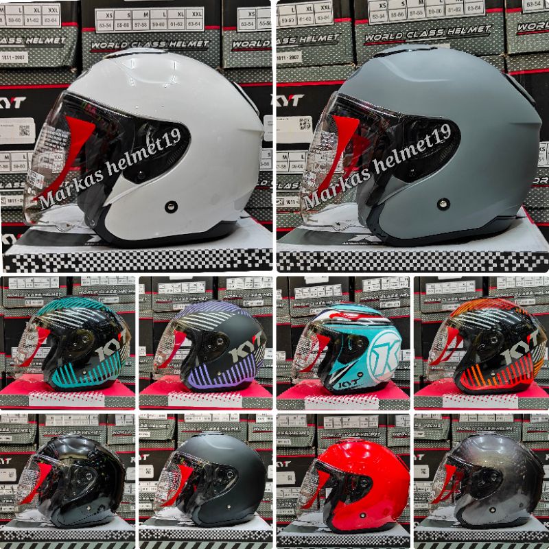Helm Half face KYT KYOTO R SOLID ORIGINAL