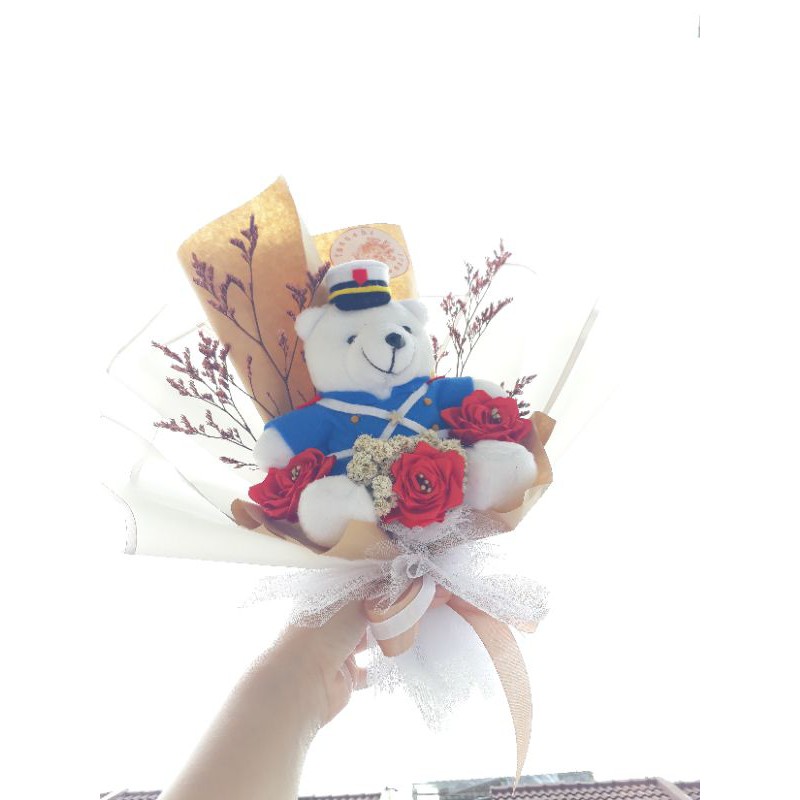 BUKET WISUDA JURIT MAGELANG | BUCKET WISJUR TENTARA TARUNA AKMIL | BOUQUET MURAH SERAGAM PROFESI TNI