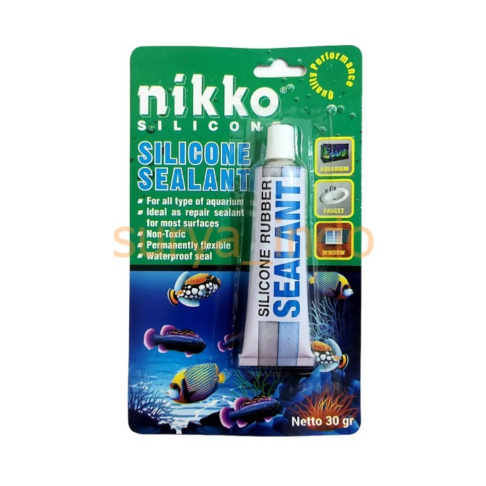 LEM KACA / AKUARIUM NIKKO 30 GRAM SILICONE SEALENT LEM AQUARIUM KARET