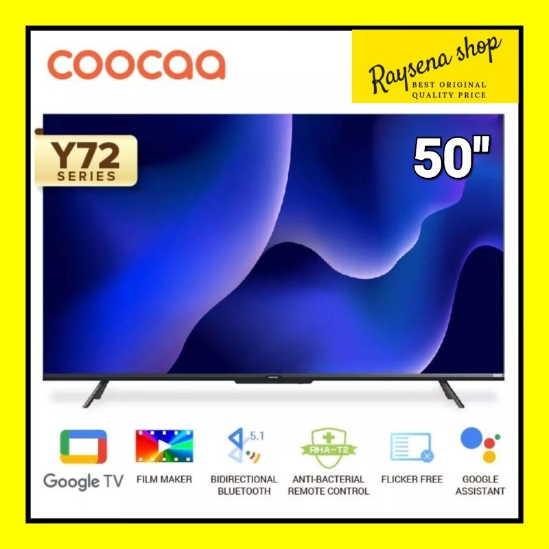 COOCAA 50Y72 TV 50 INCH GOOGLE TV 50Y72 FLICKER FREE