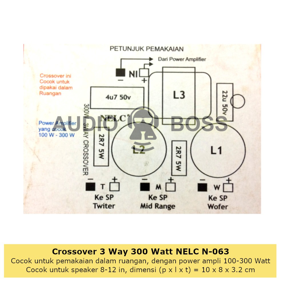 Crossover Pasif 3 Way 300 Watt Nelc N 063 N 063 300w Shopee Indonesia