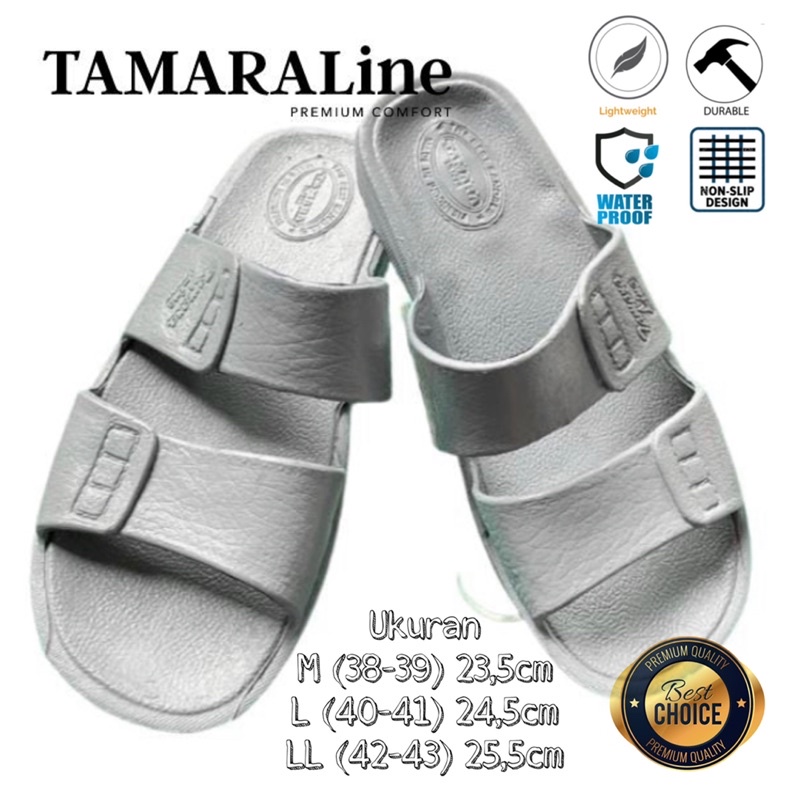 Sandal Selop Slide Slip on Karet Pria Dewasa / Remaja - TAMARALINE 109 / Bahan Premium Lentur Empuk Ringan Kuat Anti Slip Anti Air Model Sandal Casual Santai Rumah Hotel Outdoor Kamar Mandi Murah Original