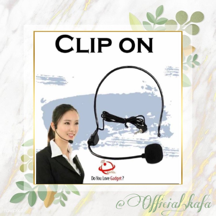 mic on clip vlog microphone bando hp laptop