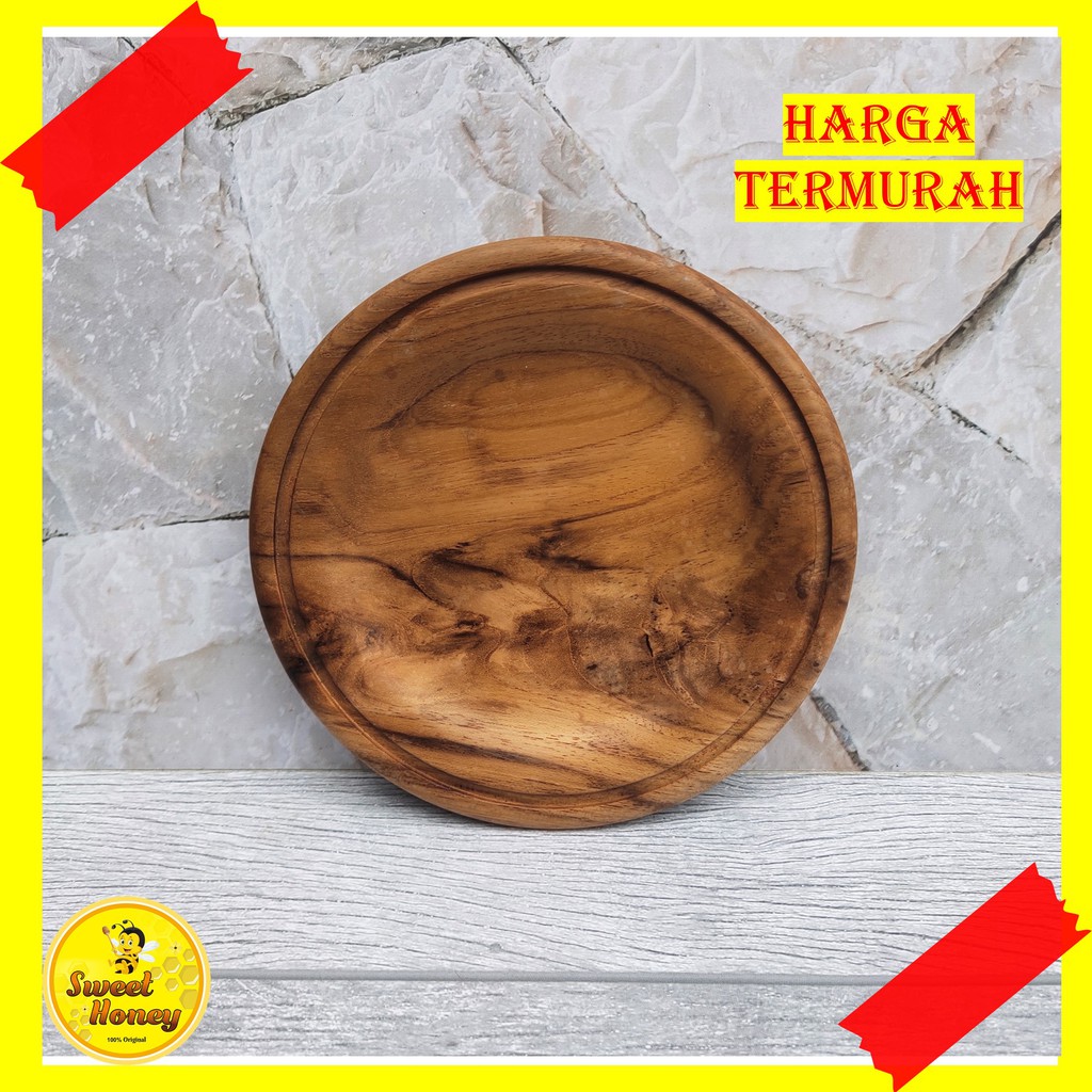 PIRING MODEL KAYU JATI 15 CM
