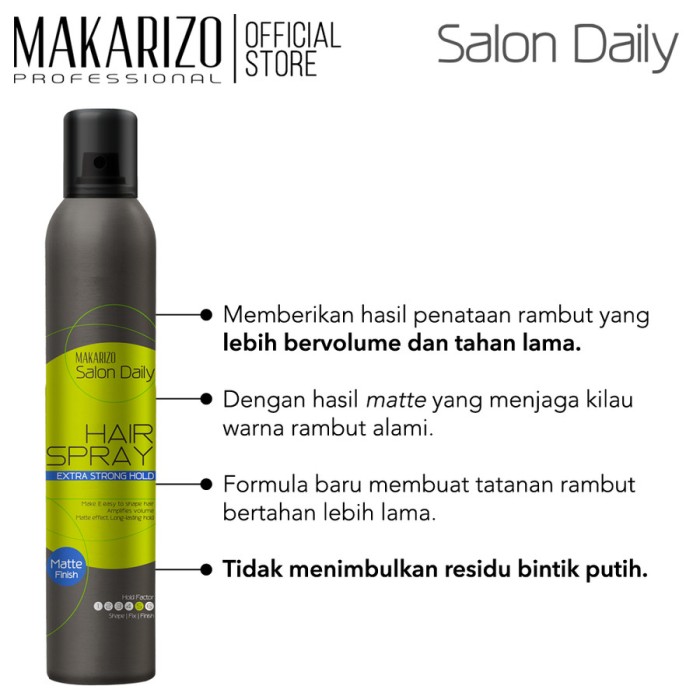 Makarizo Professional Salon Daily Hair Spray Extra Strong Hold 376 ml