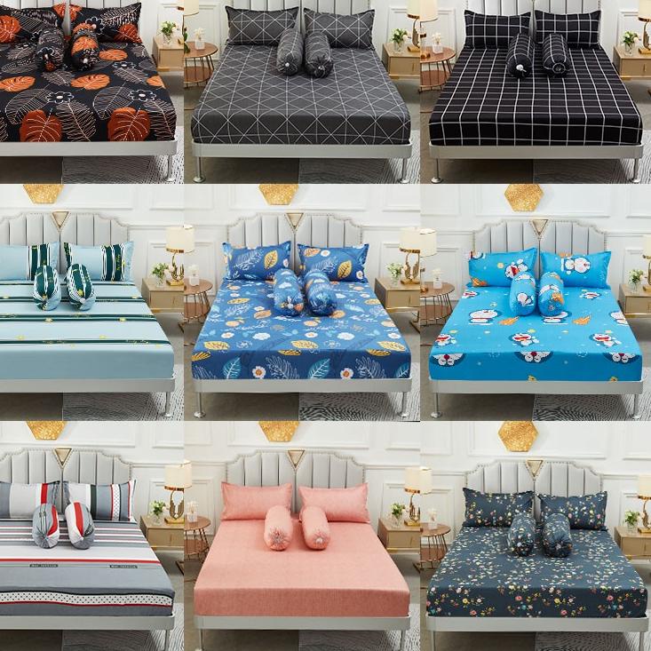 Dijamin Hemat WEMARRY SPREI KATUN SET - SARUNG SEPREI SET 2B2G Ukuran 180x200/160x200/120x200cm COD