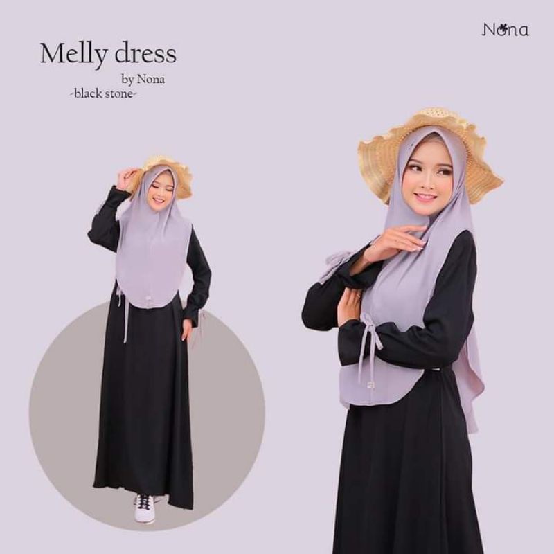 Melly dress by nona boutique ORI /gamis brandid ori/gamis murah ORI/gamis murah