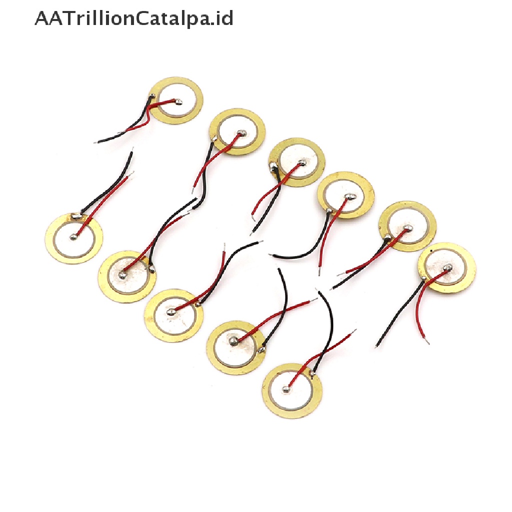 10pcs Piring Wafer Piezoelektrik Bahan Keramik Diameter 15mm Untuk Buzzer Loudspeaker
