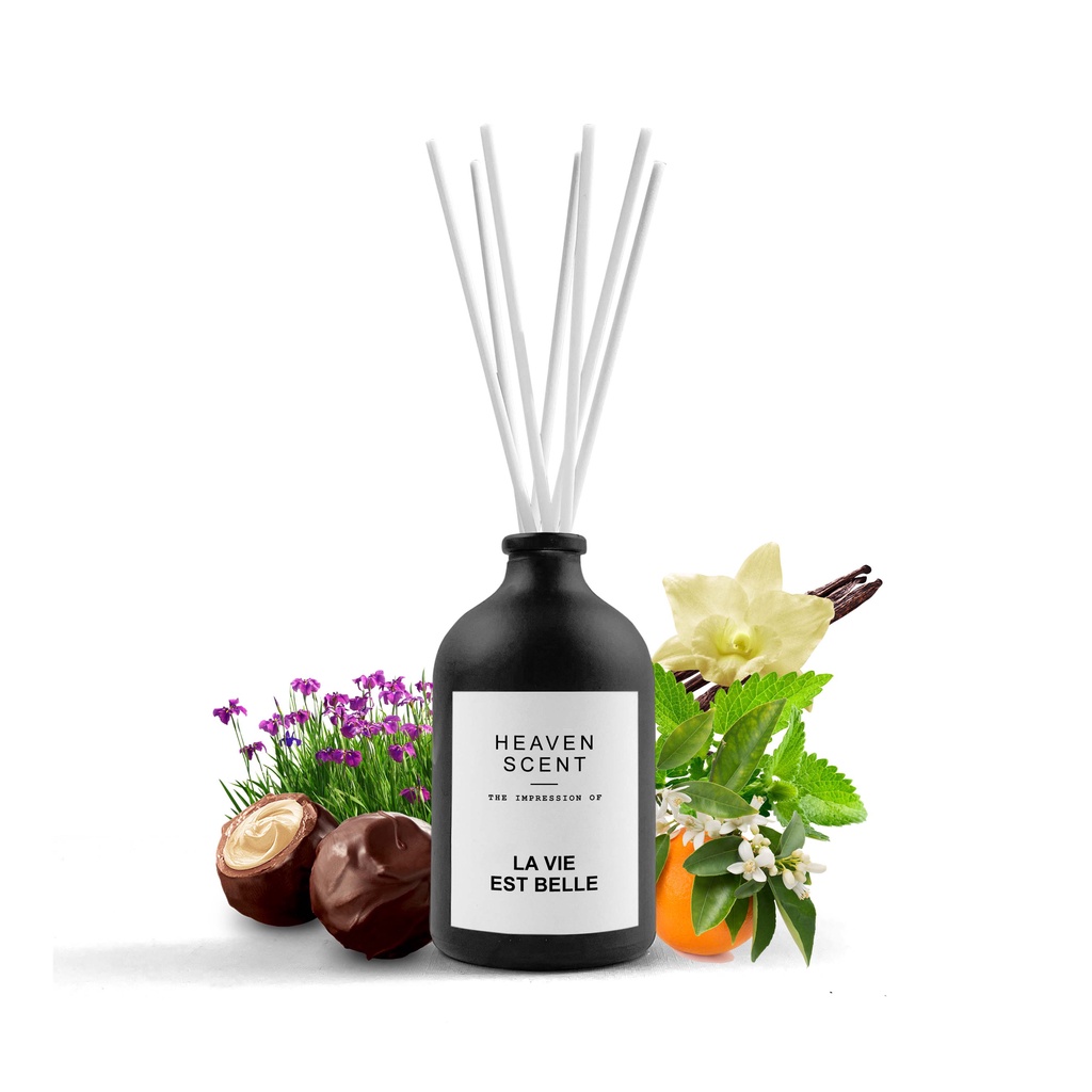 HEAVEN SCENT Luxury Reed Diffuser 100ml - Pengharum Ruangan Aromaterapi Inspired by Fragrances-LA VIE EST BELLE