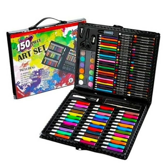 

PERALATAN MENGGAMBAR PENSIL WARNA 150PCS - ALAT TULIS SET CRAYON COLOURING SET 150PCS ART PERALATAN