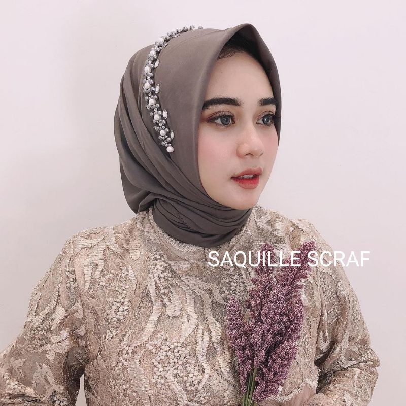 segiempat bella square payet mutiara permata/jilbab segiempat bella square bando payet/hijab bella-2