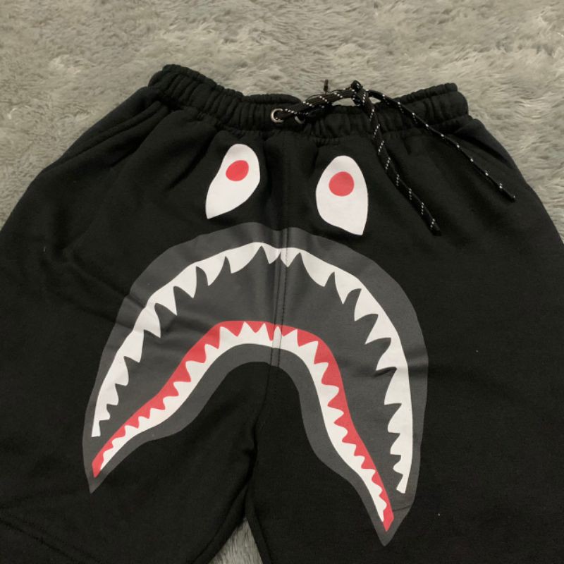 Short Pants Celana Pendek Bape Shark Black Mirror