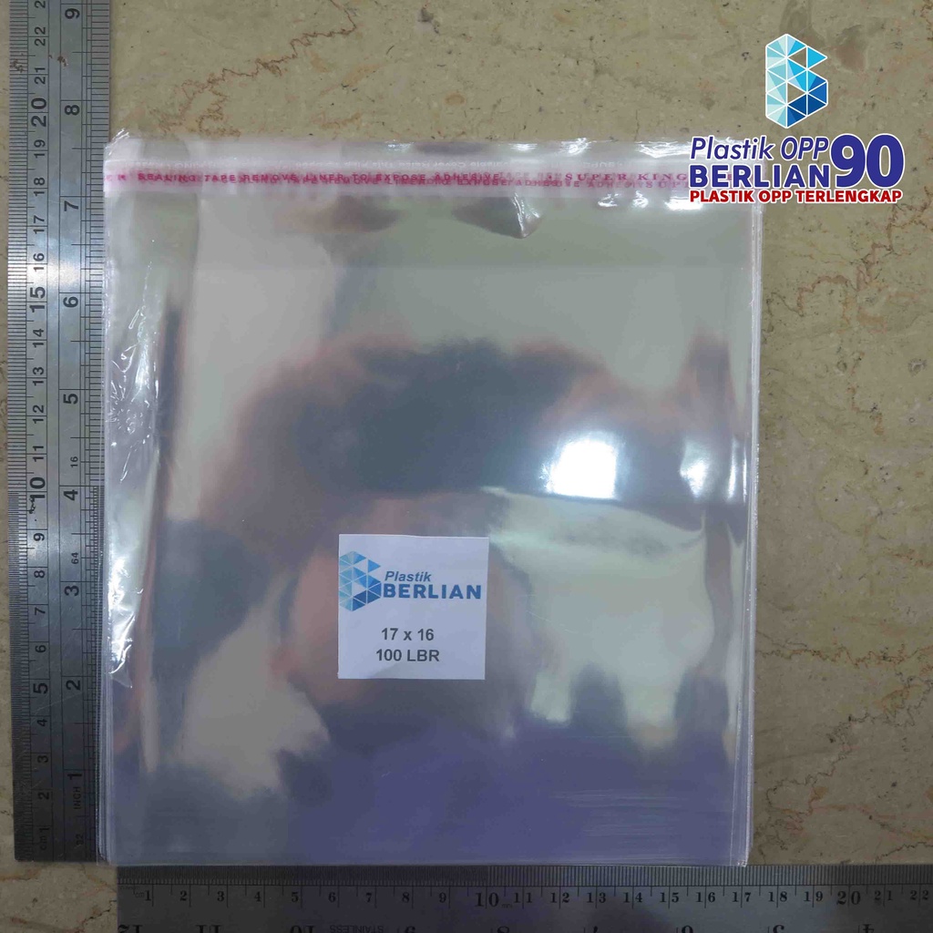 Plastik Opp 17x16 cm Plastik Opp Seal / Plastik Opp Lem Tebal 20 Micron
