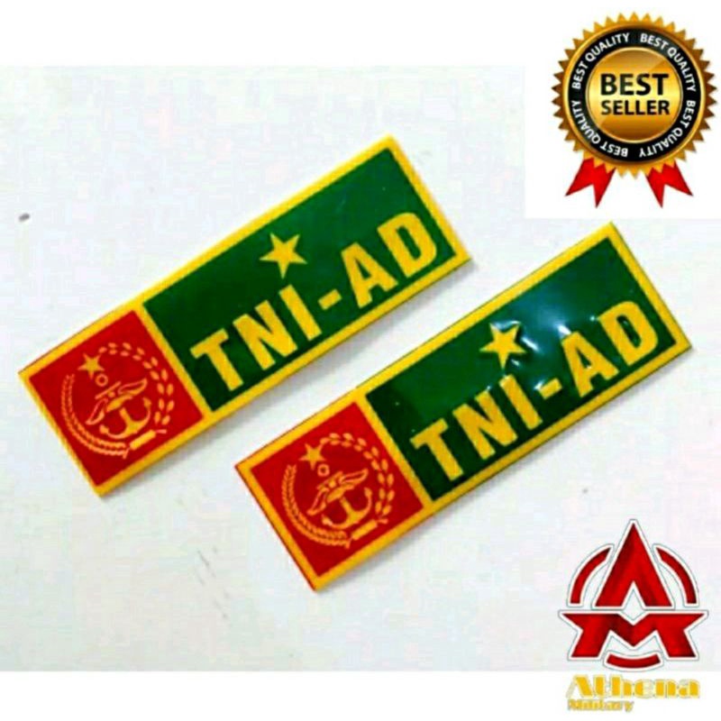 Stiker TNI AD 1 pasang ( 2 pcs )  | Stiker Plat keluarga besar TNI AD| stiker motor |stiker mobil