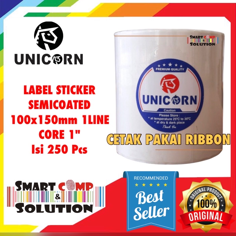 Label Barcode 100x150 mm isi 250 cetak resi otomatis market place - 4x6 INCHI - 10cm x 15cm