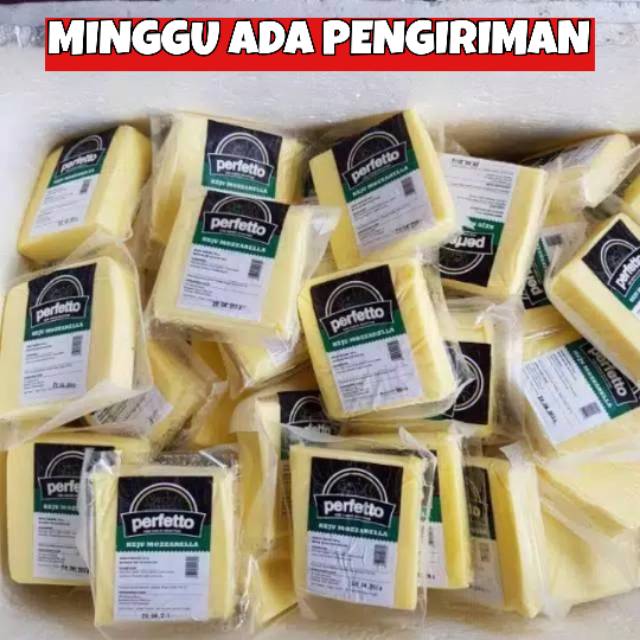 Keju Mozarella Perfetto KEMASAN ASLI 250gr Higienis / Mozzarella Cheese