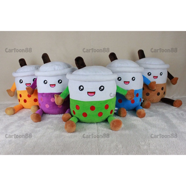 Bantal Boba Milk KT Bordir (Kaki Tangan), Bantal Boba Bordir Lucu Ukuran L