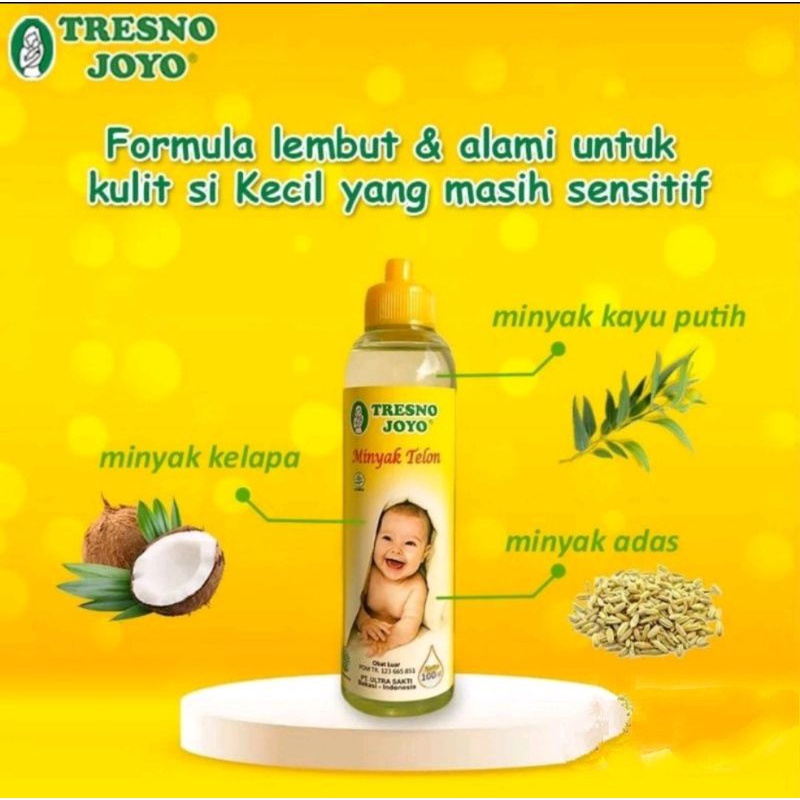 Tresno Joyo Minyak Telon Bayi Isi 100ml Free 30ml