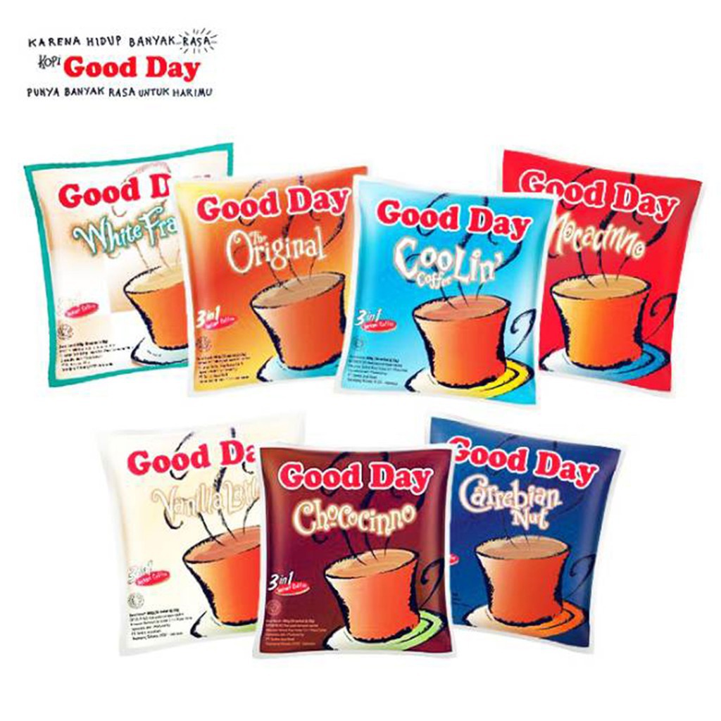 Good Day Mocacinno / Carebian Nut / Coolin / Original / Chococinno / Vanila Latte  10 x 20gr