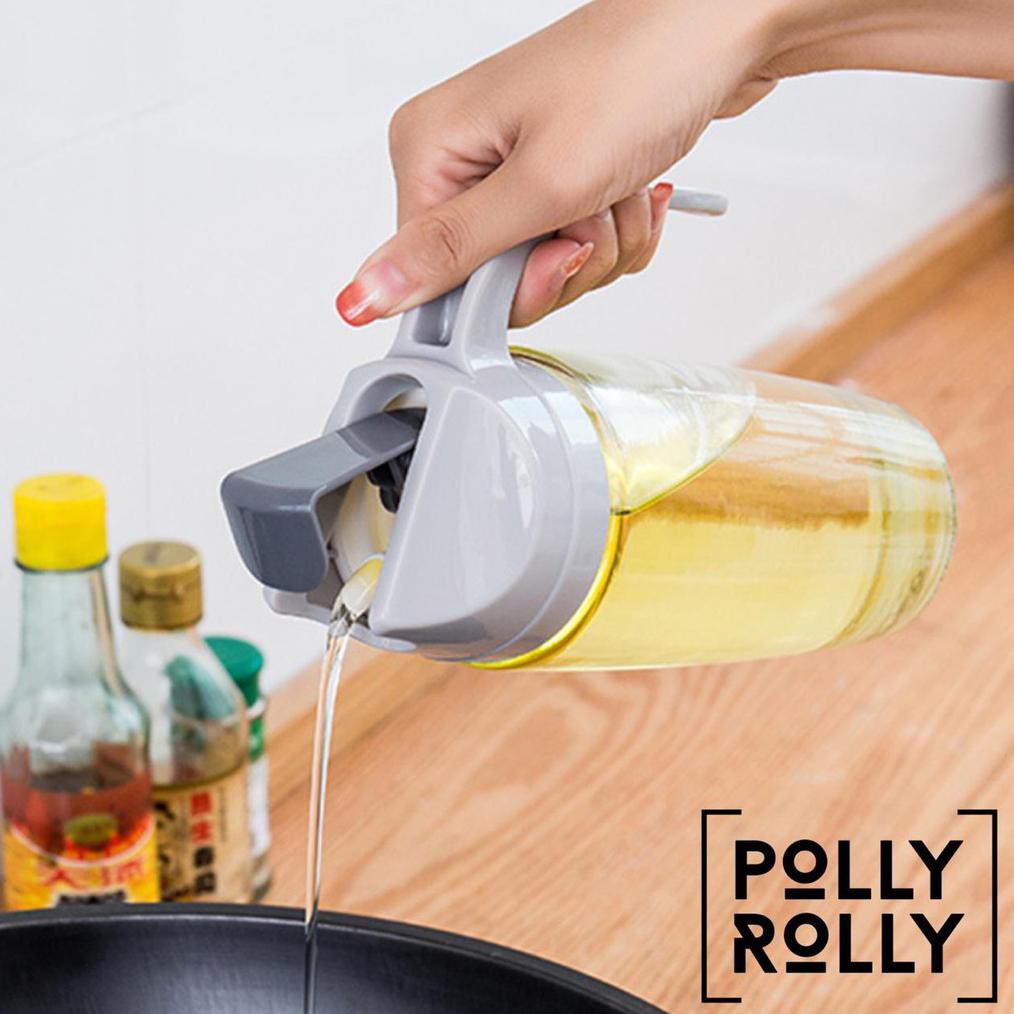 ( BISA COD ) POLLYROLLY | BOTOL MINYAK GORENG BAHAN KACA TEBAL 600ML OIL POT - BOTOL SERBAGUNA