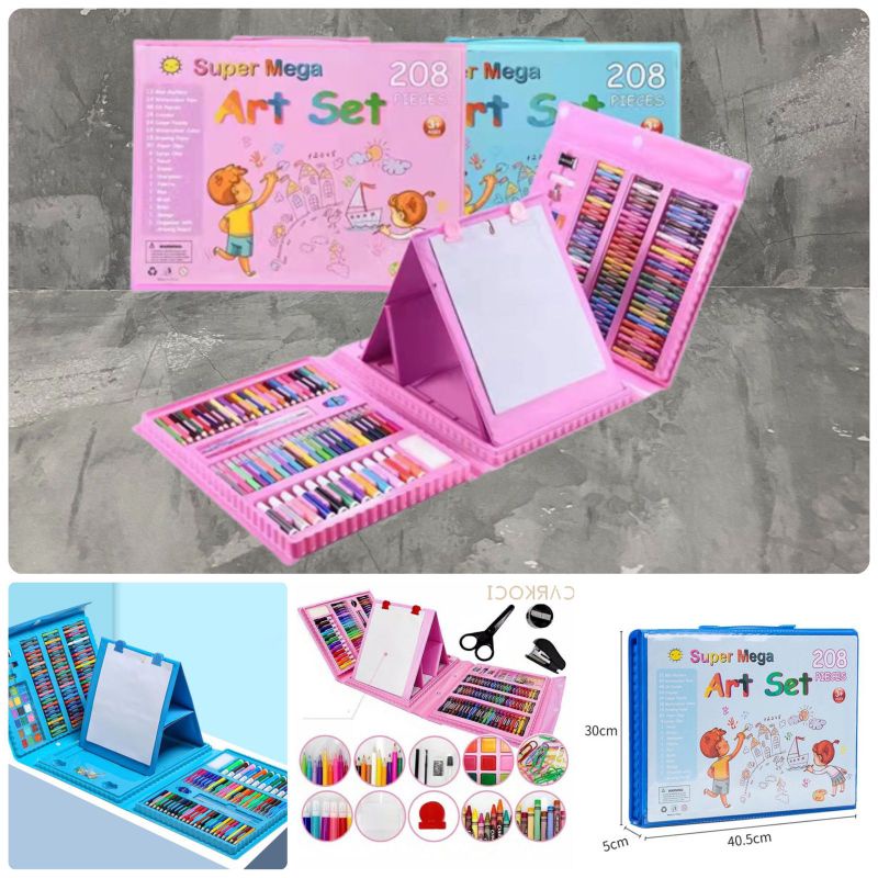 

Crayon Set Mewarnai 208/ Krayon Alat Mewarnai Anak Art Set 208
